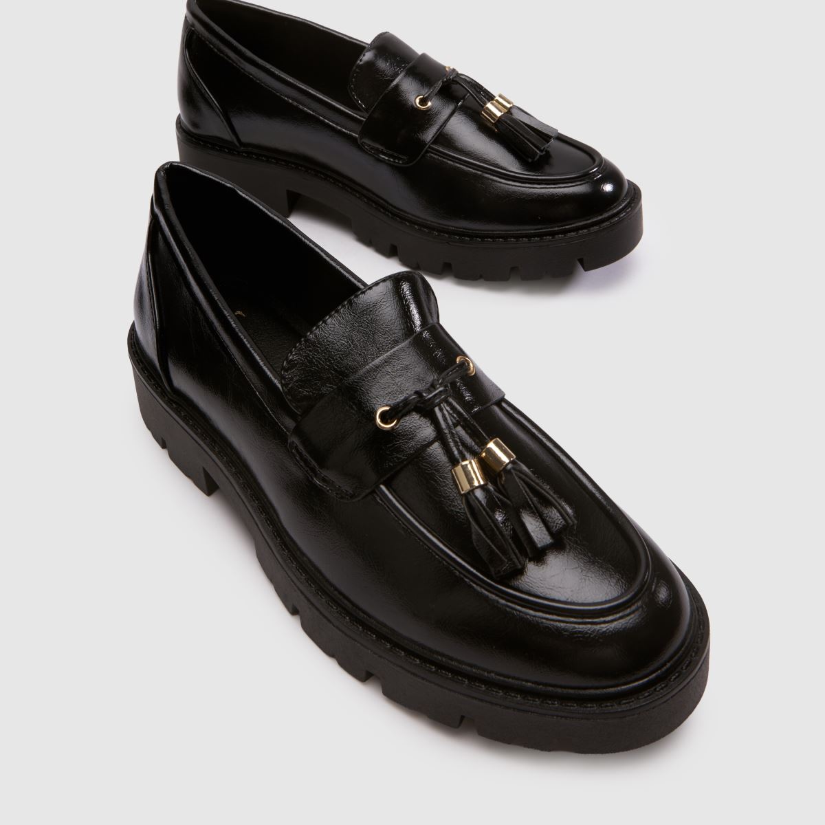 schuh Wide Fit Livvy Chunky Loafer in Black schuh Livvy Chunky Loafer 4