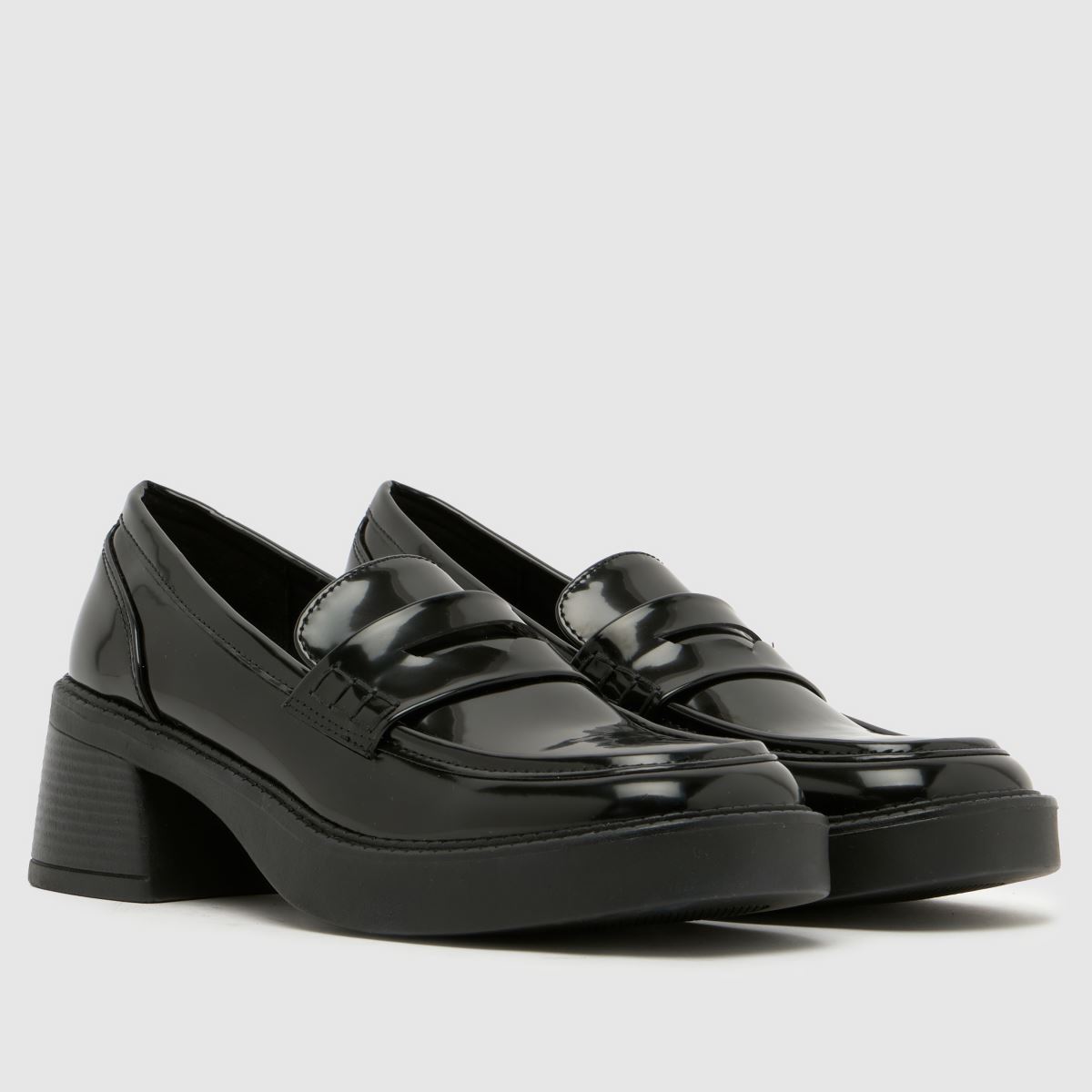 schuh Lavishly Chunky Heeled Loafer in Black schuh Lavishly Chunky Heeled Loafer 3
