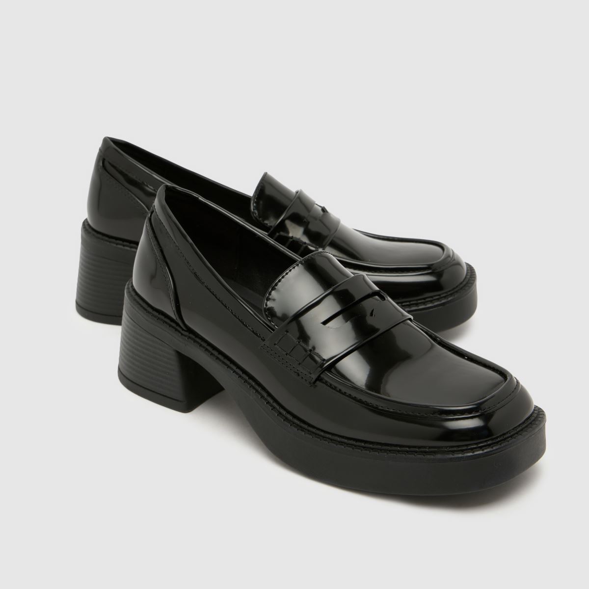 schuh Lavishly Chunky Heeled Loafer in Black schuh Lavishly Chunky Heeled Loafer 4