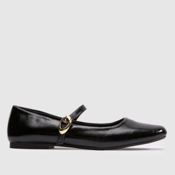schuh Black Lucille Mary Jane Ballerina Womens Flats