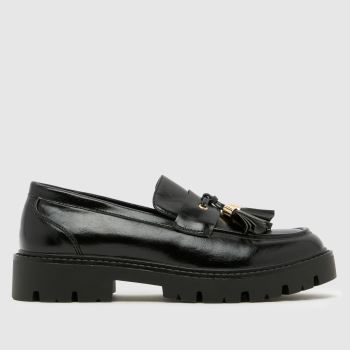 schuh Black Livvy Tassel Loafer Womens Flats