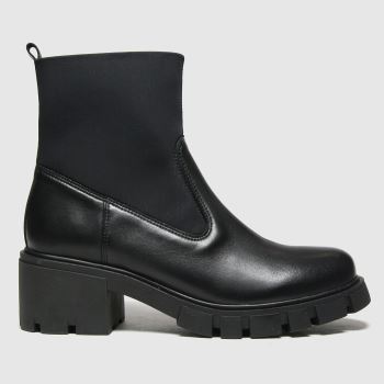 schuh black anabella chunky leather boots schuh black anabella chunky leather boots