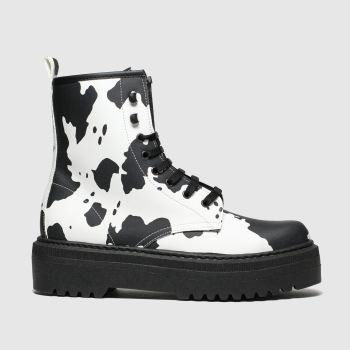 schuh black & white big deal boots schuh black & white big deal boots