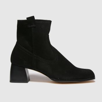 schuh black beryl suede square toe boots schuh black beryl suede square toe boots