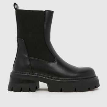 SIMMI Black Perez Chunky Chelsea Womens Boots