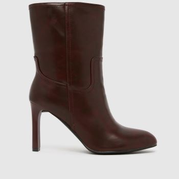 SIMMI Burgundy Treudo Heeled Womens Boots