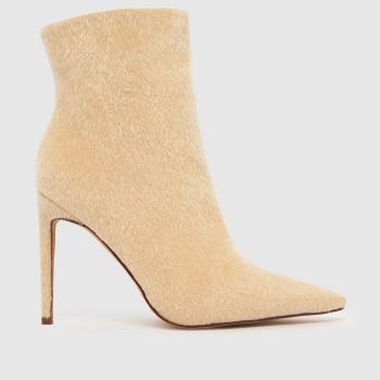 SIMMI Beige Harvie Pointed Heeled Womens Boots