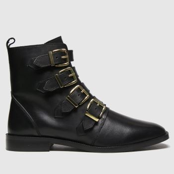 schuh black camilla leather multi buckle boots schuh black camilla leather multi buckle boots