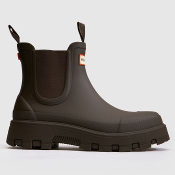HUNTER BOOTS Brown Elements Elastic Chelsea Womens Boots
