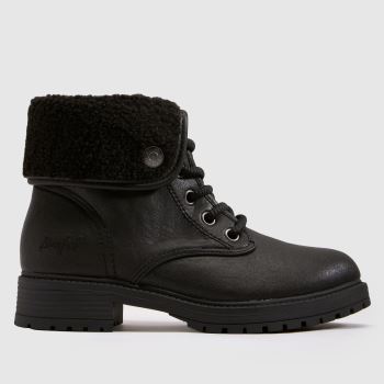Blowfish Malibu Black Andy Cozy Lace Up Womens Boots