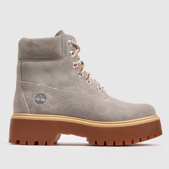 Timberland Light Grey Stone Street 6 Inch Womens Boots