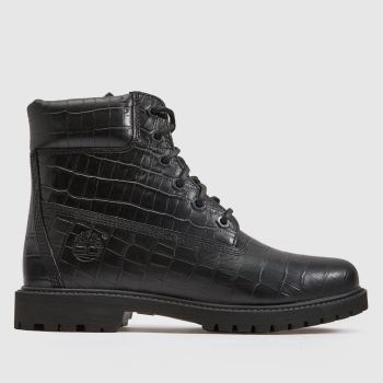 Timberland Black Premium 6 Inch Womens Boots