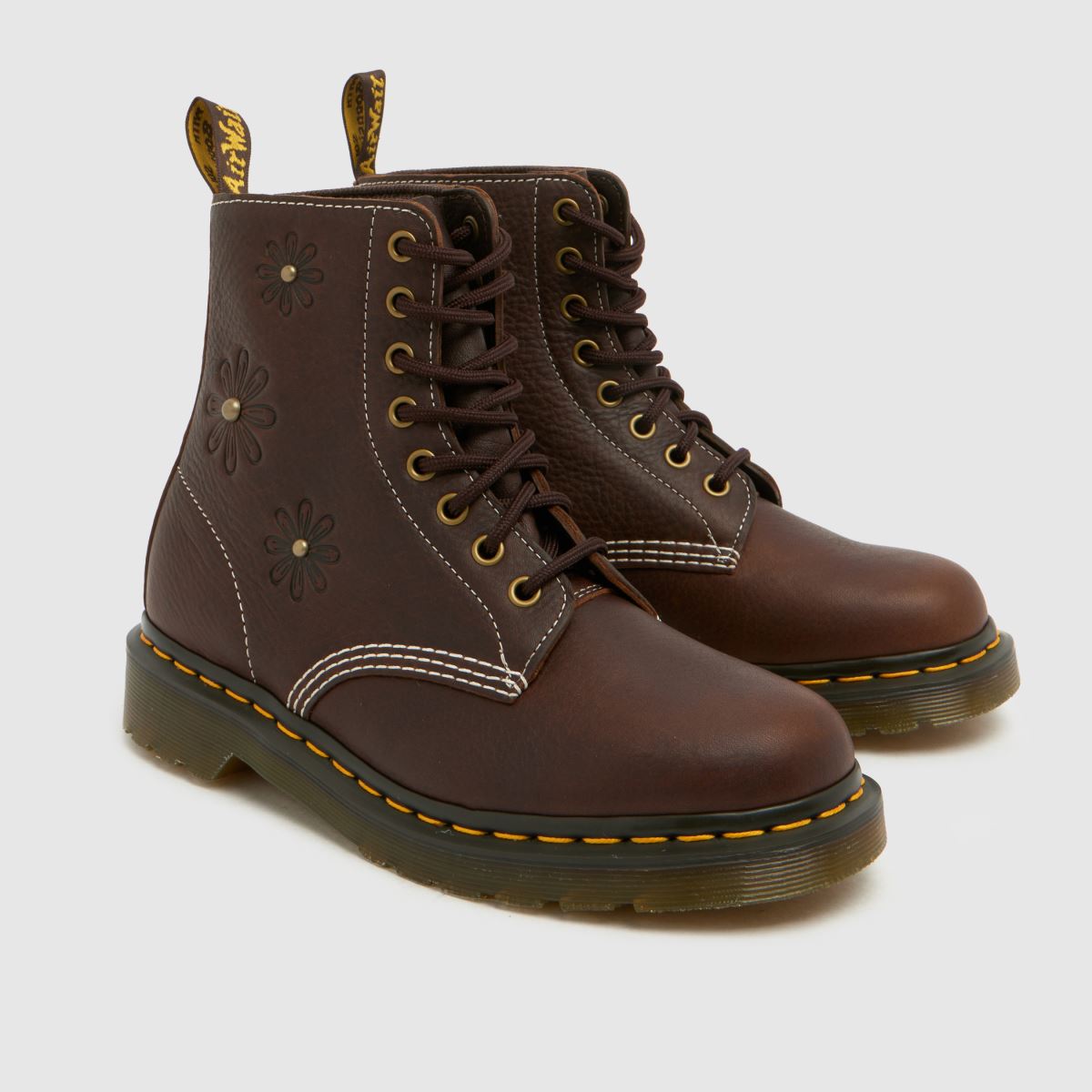 Dr Martens 1460 Pascal Flower in Brown Dr Martens 1460 Pascal Flower 4