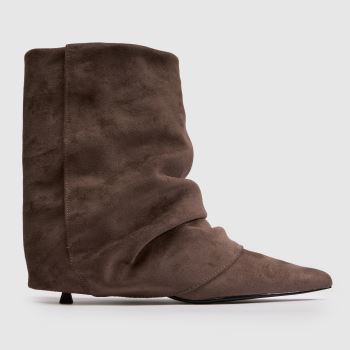 SIMMI Taupe Dixee Ruched Womens Boots