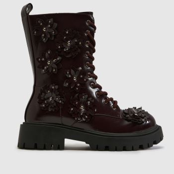 Azalea Wang Burgundy Sentimental Womens Boots