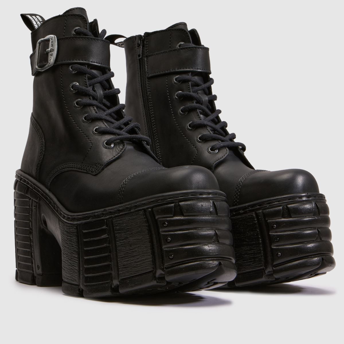 NEW ROCK Stacked Heeled in Black NEW ROCK Stacked Heeled 3