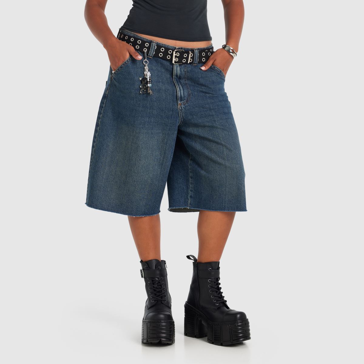 NEW ROCK Stacked Heeled in Black NEW ROCK Stacked Heeled 8