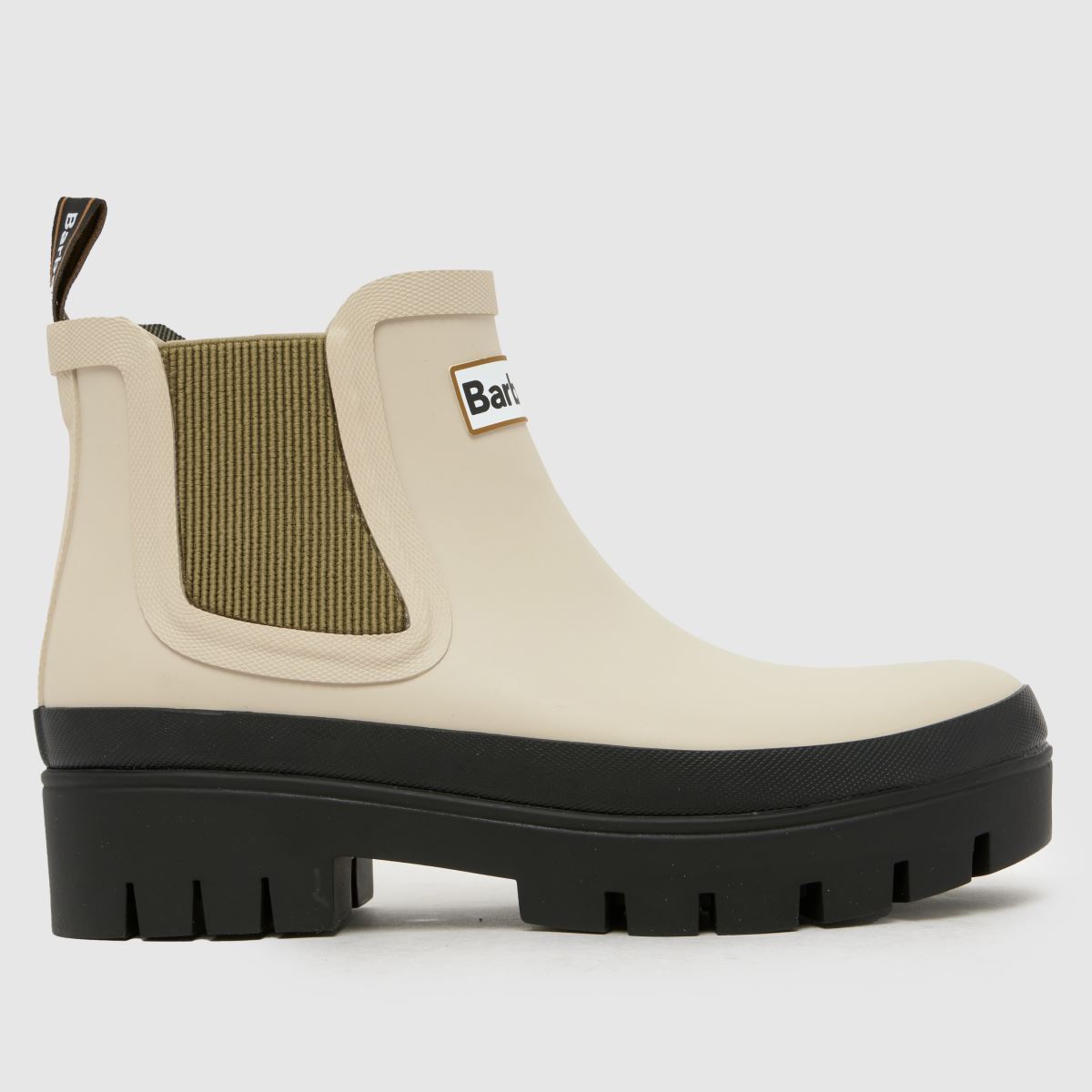Barbour Halton Wellington Boots in Off-White