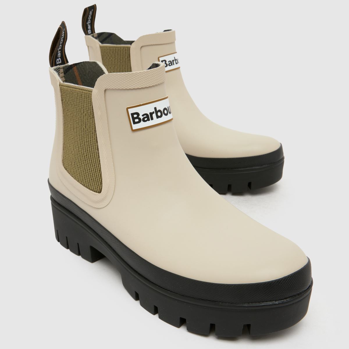 Barbour Halton Wellington in Off-White Barbour Halton Wellington 4