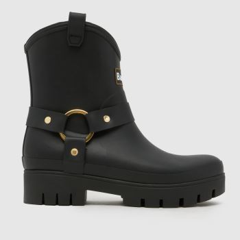 Barbour Schwarz Elley Harness Wellington Damen Boots