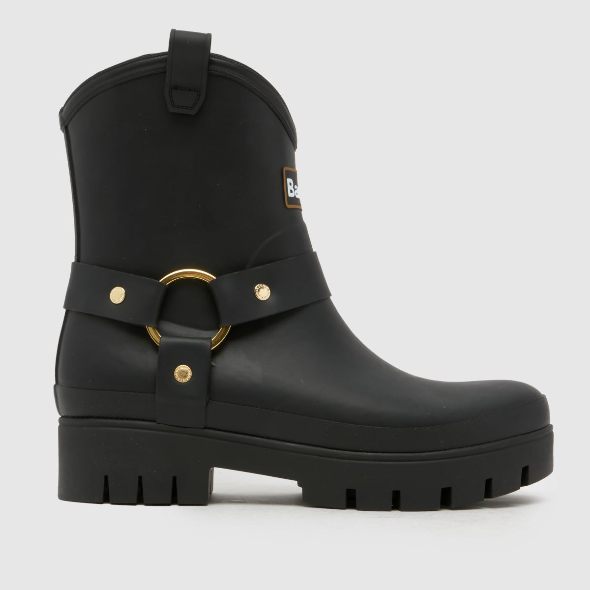 Barbour Elley Harness Wellington Boots in Black