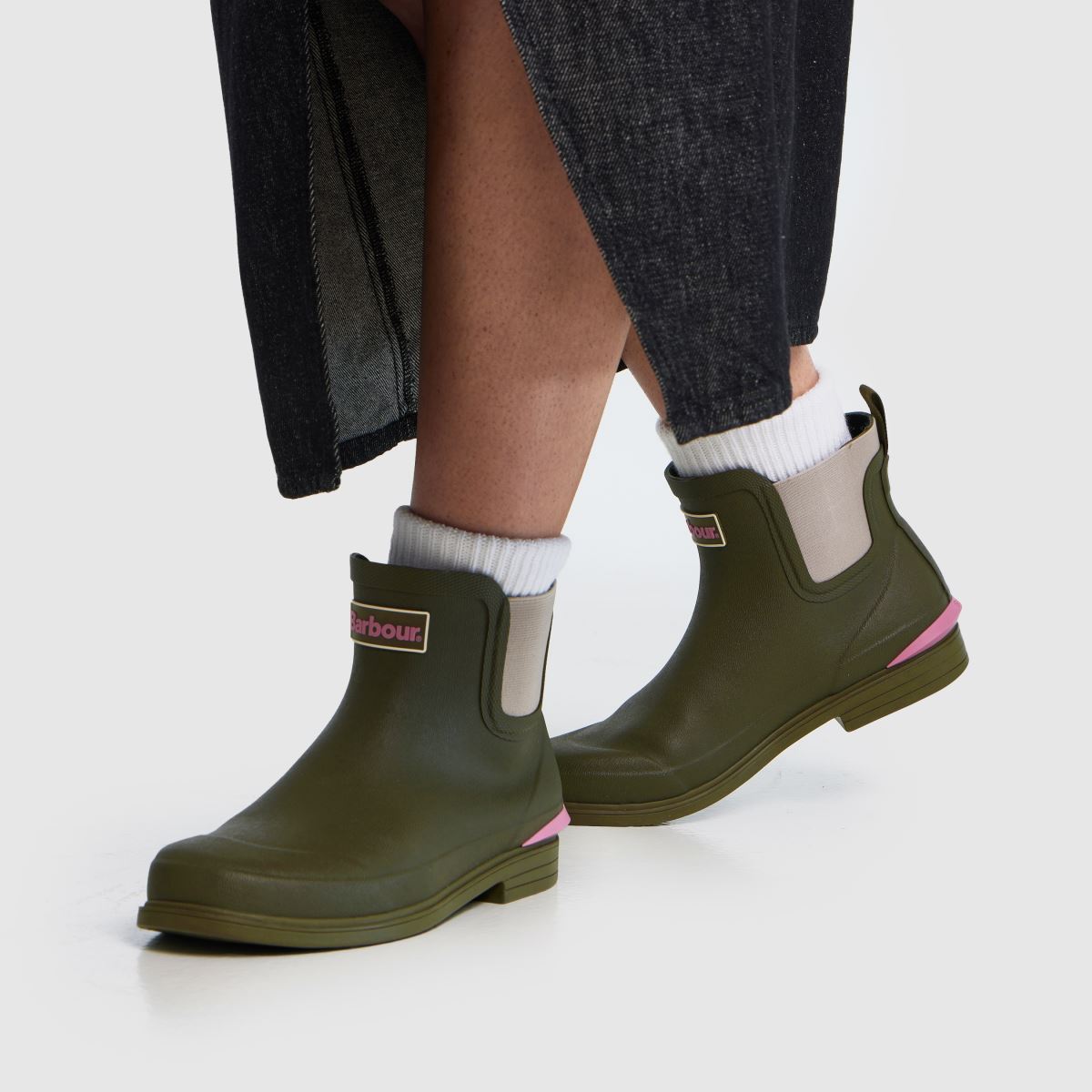 Barbour Abbeyfield Wellington in Khaki Barbour Abbeyfield Wellington 8