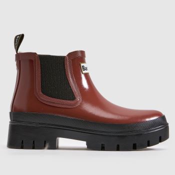 Barbour Burgundy Halton Welly Womens Boots