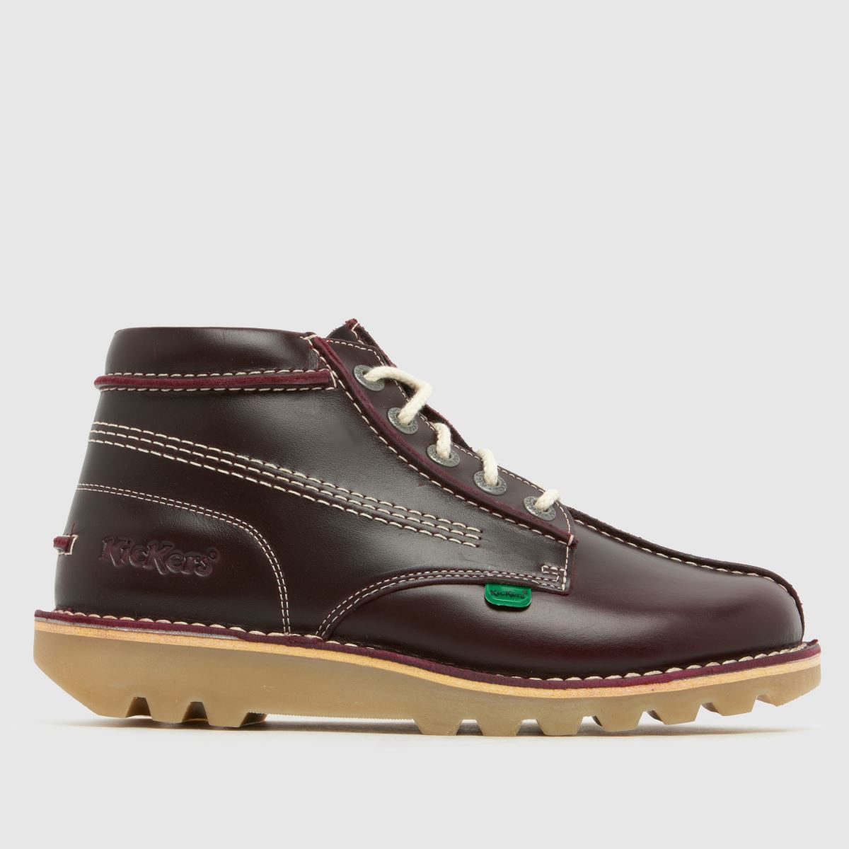 Kickers Classics Kick Hi Central Boots in Burgundy