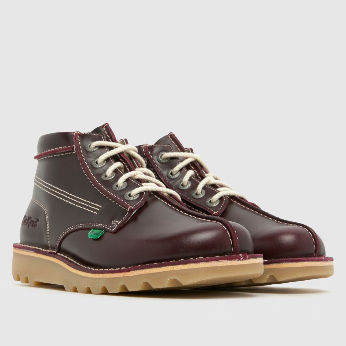 Kickers Classics Kick Hi Central in Burgundy Kickers Classics Kick Hi Central 3