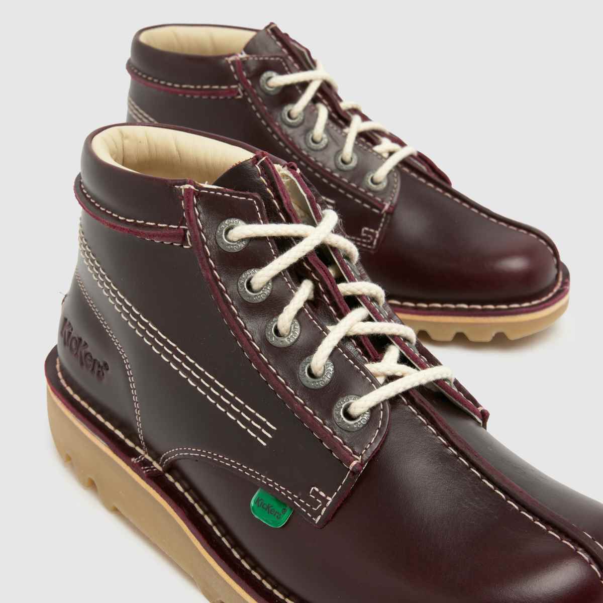 Kickers Classics Kick Hi Central in Burgundy Kickers Classics Kick Hi Central 4