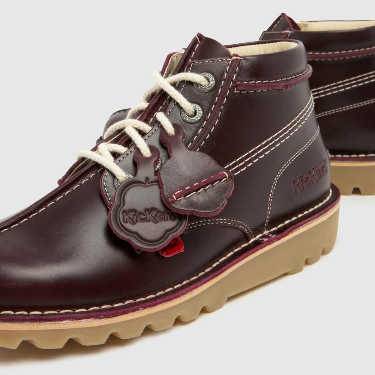 Kickers Classics Kick Hi Central in Burgundy Kickers Classics Kick Hi Central 7
