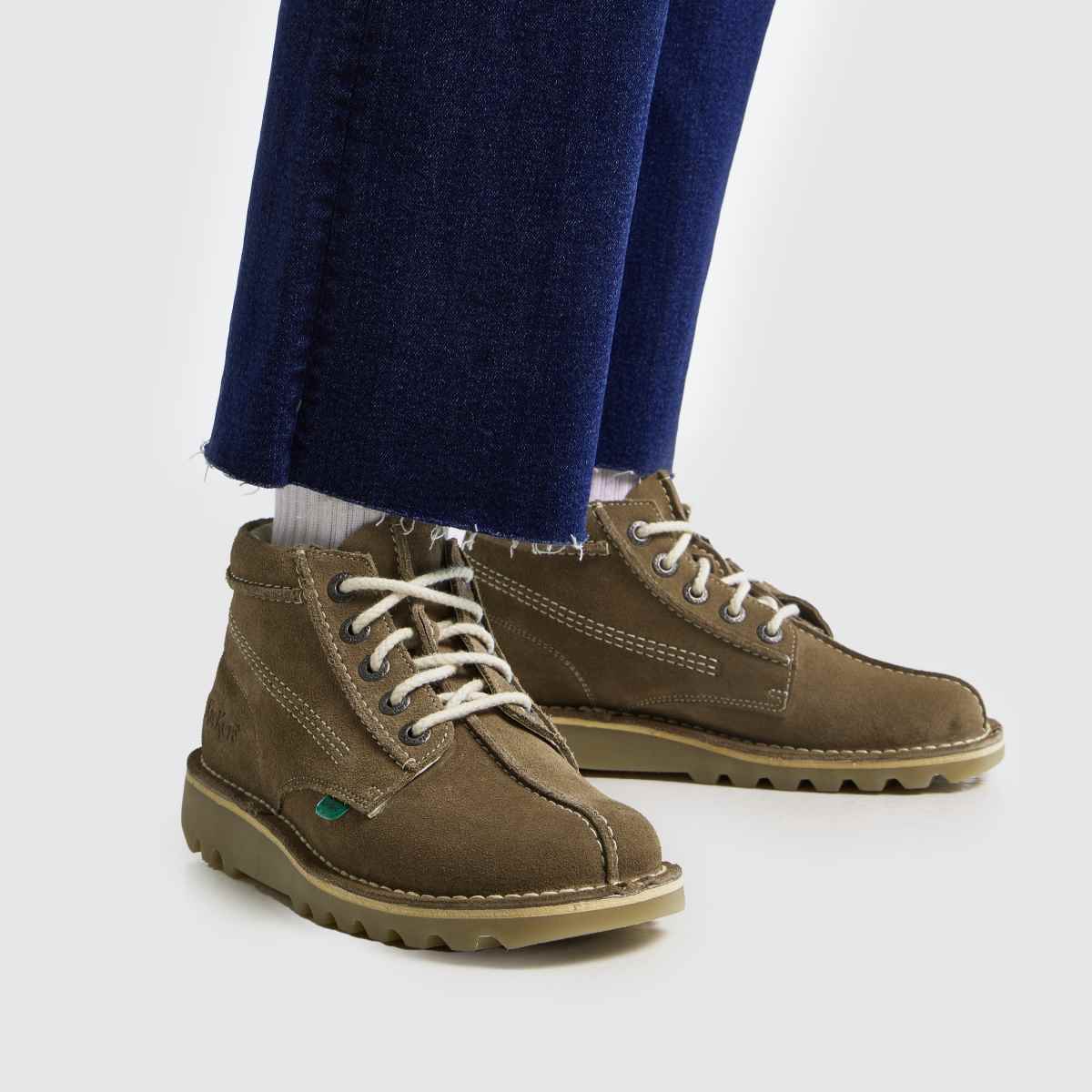 Kickers Classics Kick Hi Central in Taupe Kickers Classics Kick Hi Central 8