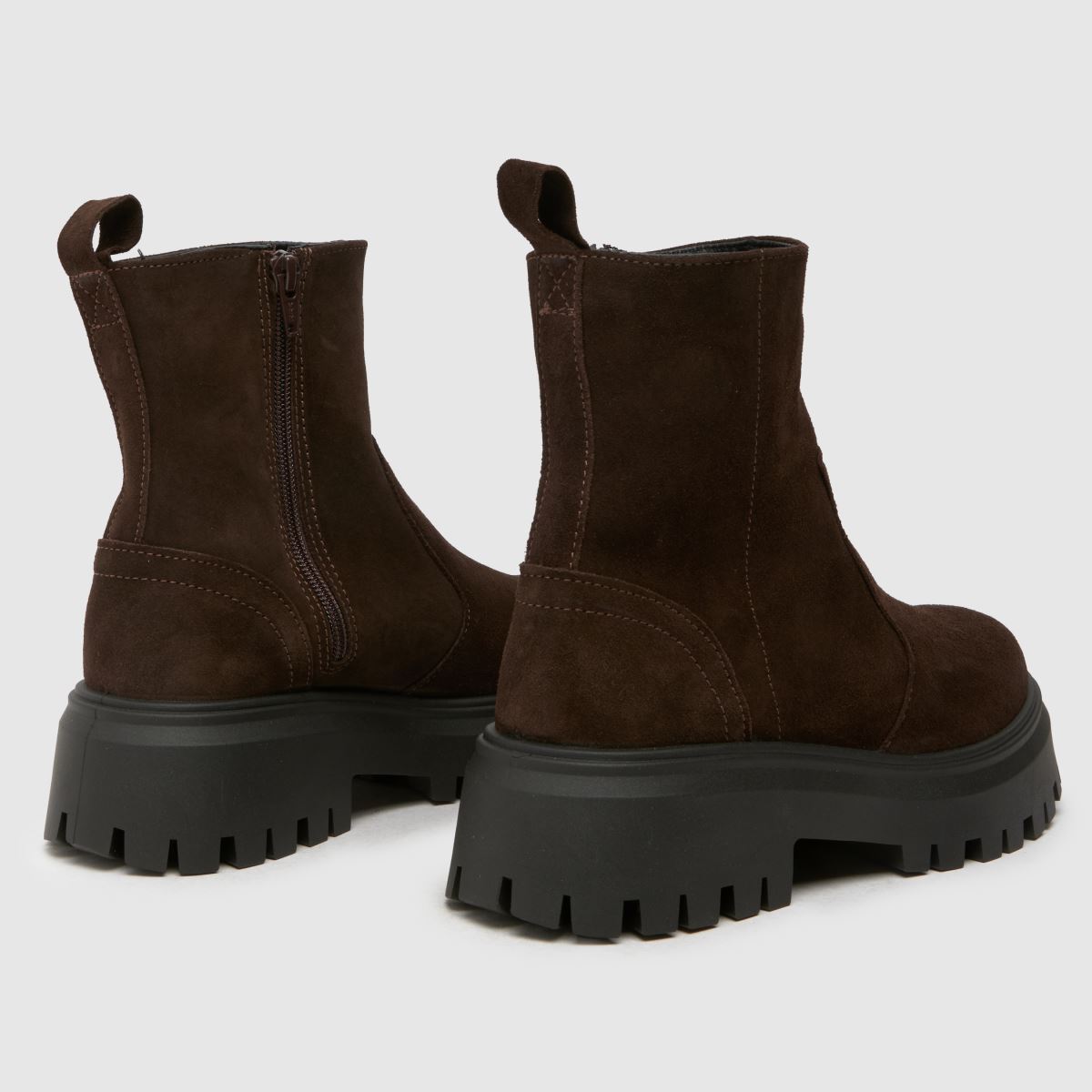 Damen schuh Braun Ander Suede Chunky Boots schuh Ander Suede Chunky 7
