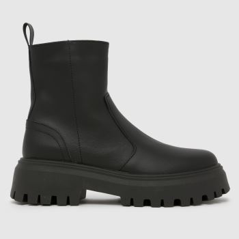 schuh Black Ander leather chunky boot Womens Boots