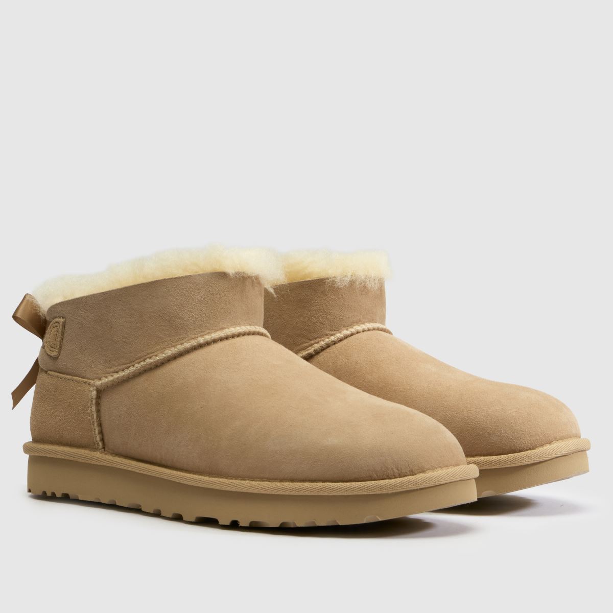 UGG Ultra Mini Bailey Bow in Sand UGG Ultra Mini Bailey Bow 3