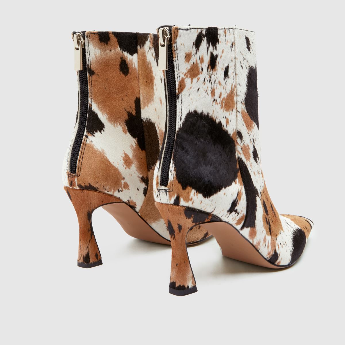 schuh Bambi Point Heel in Brown & White schuh Bambi Point Heel 4