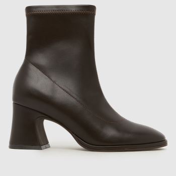 schuh Brown Brenna Sock Womens Boots