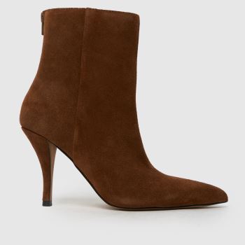 schuh Braun Betty Suede Heeled Damen Boots