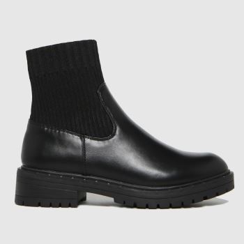 schuh black adaire chunky sock boots schuh black adaire chunky sock boots