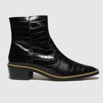 schuh black babs chain croc boots schuh black babs chain croc boots