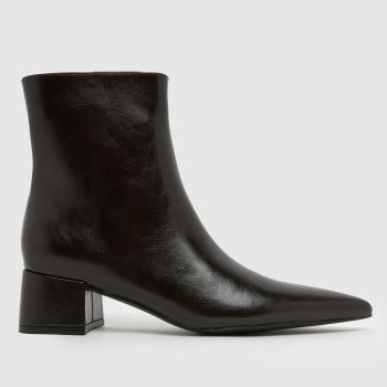 schuh Brown Bridgit Block Point Womens Boots
