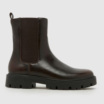 schuh Brown Atlanta Chunky Chelsea Womens Boots