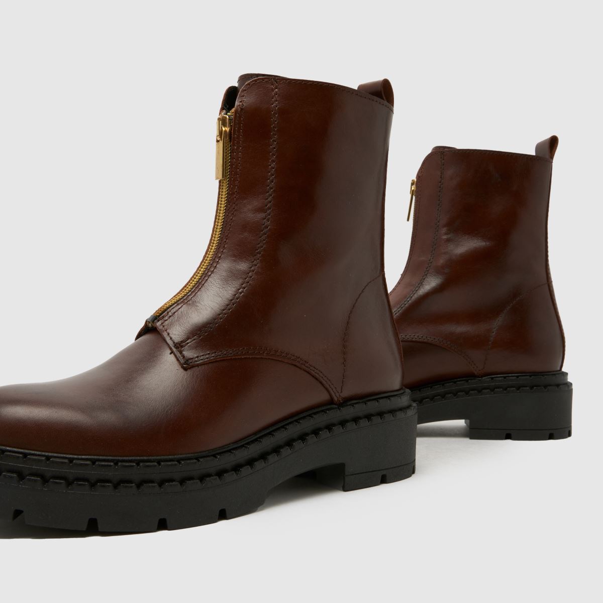 schuh Amber Leather Zip in Brown schuh Amber Leather Zip 7