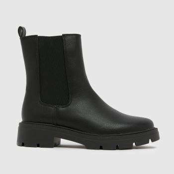 schuh Black Abbie Chunky Chelsea Womens Boots