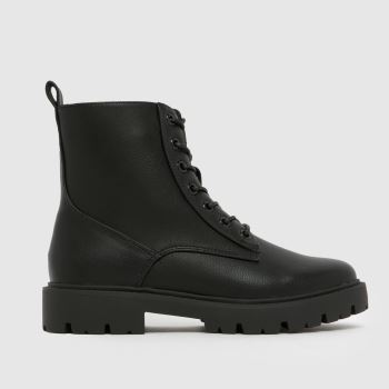 schuh Black Asher Chunky Classic Womens Boots