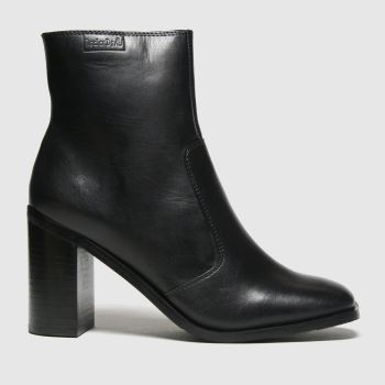 Red Or Dead Black Reece Leather Square Toe Womens Boots