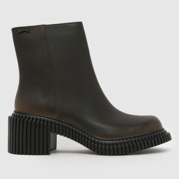 CAMPER Dark Brown Pix London Heeled Womens Boots