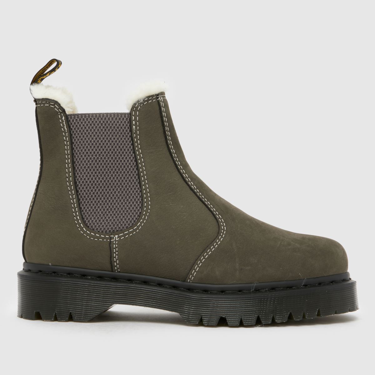 Dr. Martens 2976 Bex Fur Lined Chelsea Boots in Dark Grey