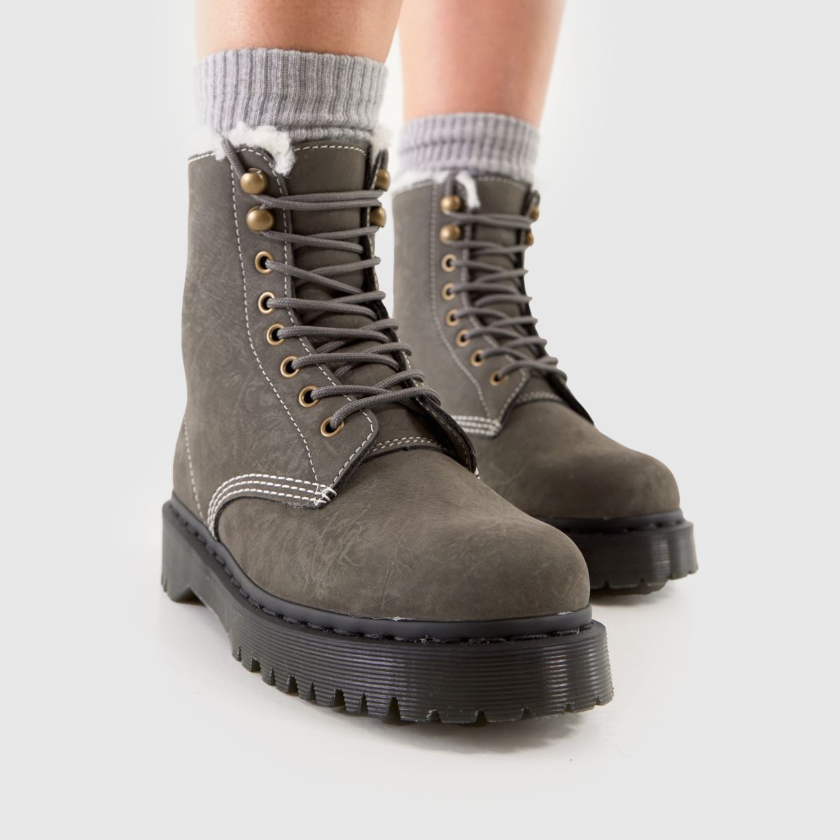 Damen Dunkelgrau Dr Martens 1460 Bex Boots schuh