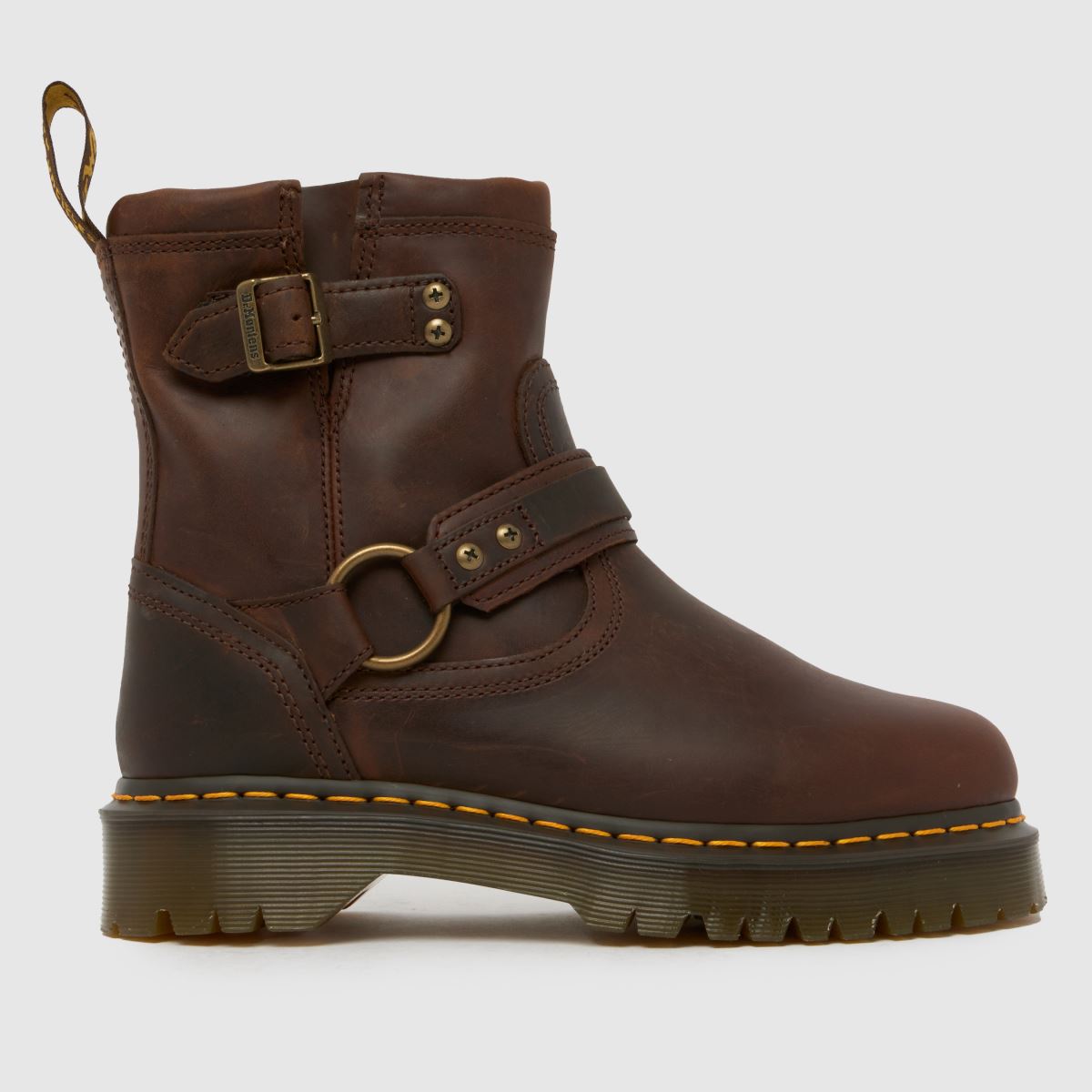 Dr. Martens Anistone Harness Ankle Boots in Dark Brown